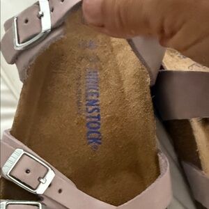Birkenstock Pastel Sandals with Metallic Buckles